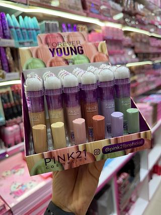 Corretivo colorido liquido pink21 ( box c/24)somente cores que estiverem disponíveis