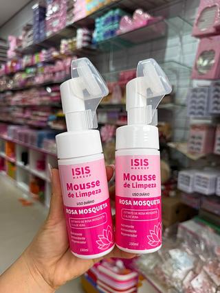 Mousse micelar rosa mosqueta isis makeup