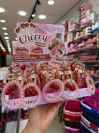 Lip gloss cherry pink grape (box c/24) somente cores que estiverem disponíveis