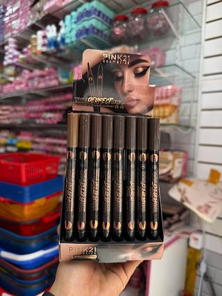 Caneta duo delineadora/ sobrancelha fio a fio pink21