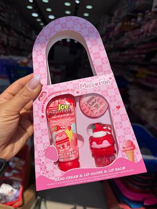 Kit creme / balm e lip gloss miss fon