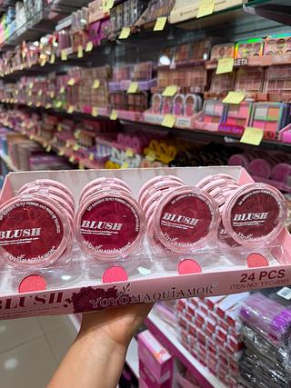 Blush em pó yoyomaquiamor (box c/24) somente cores que estiverem disponíveis