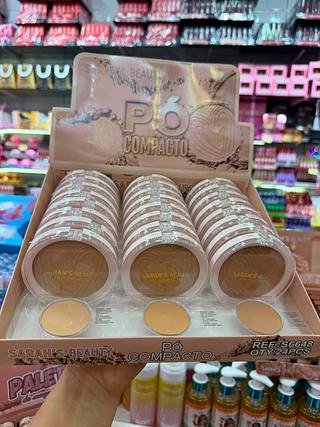 Pó compacto sarah's beuty ( box c/24) somente cores que estiverem disponíveis