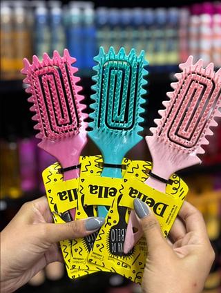 Escova de cabelo fitagem